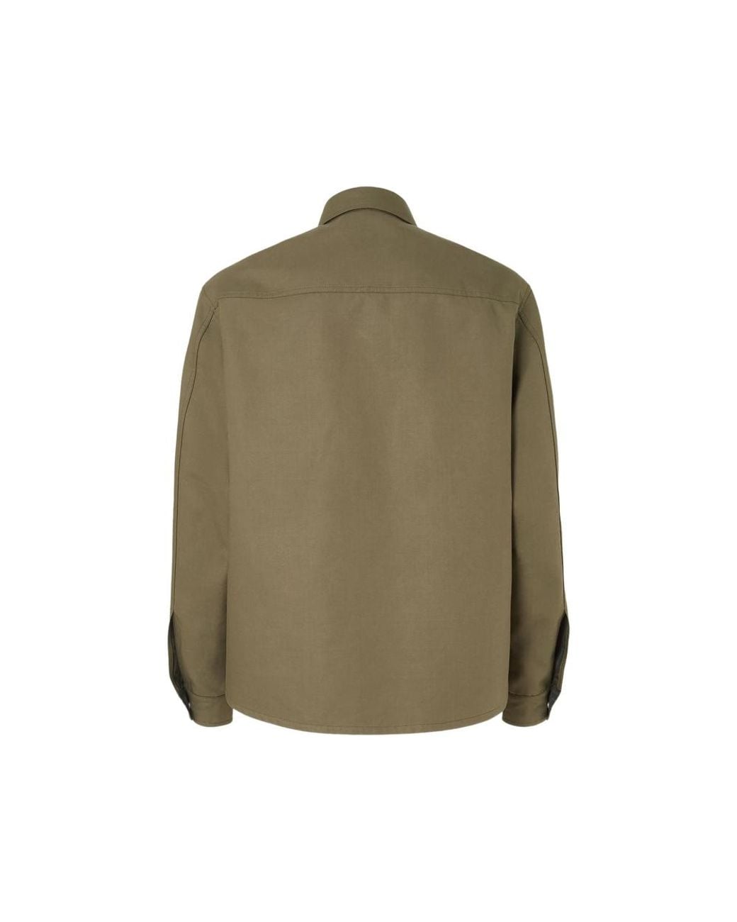 Fendi Green Ff Motif Press-Stud Shirt for men