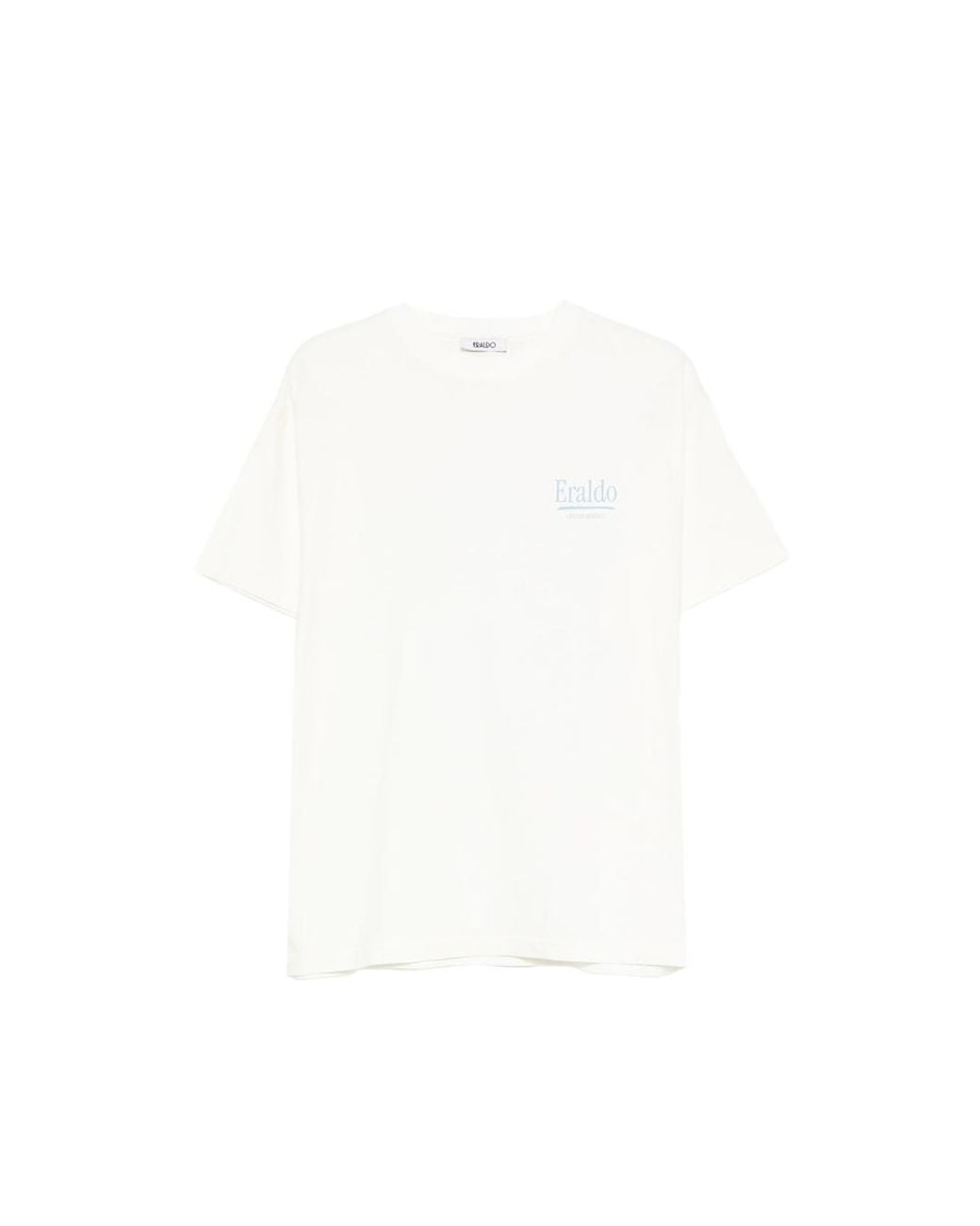 Eraldo White Cotton Logo-Print T-Shirt for men