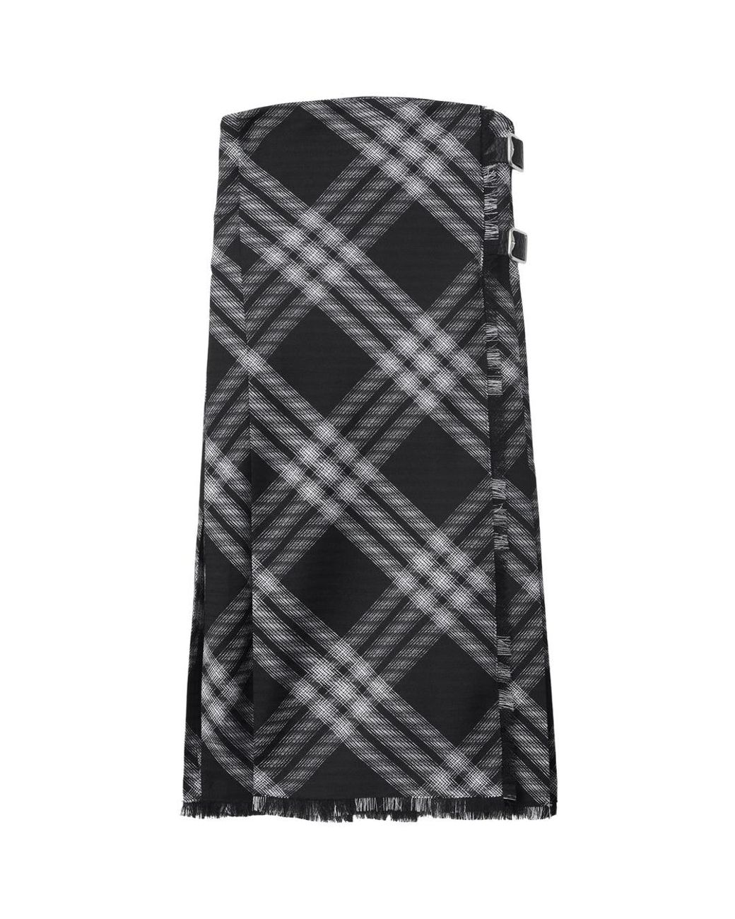 Burberry Gray Checked Wrap Minidress, Brand Size 8 (Us