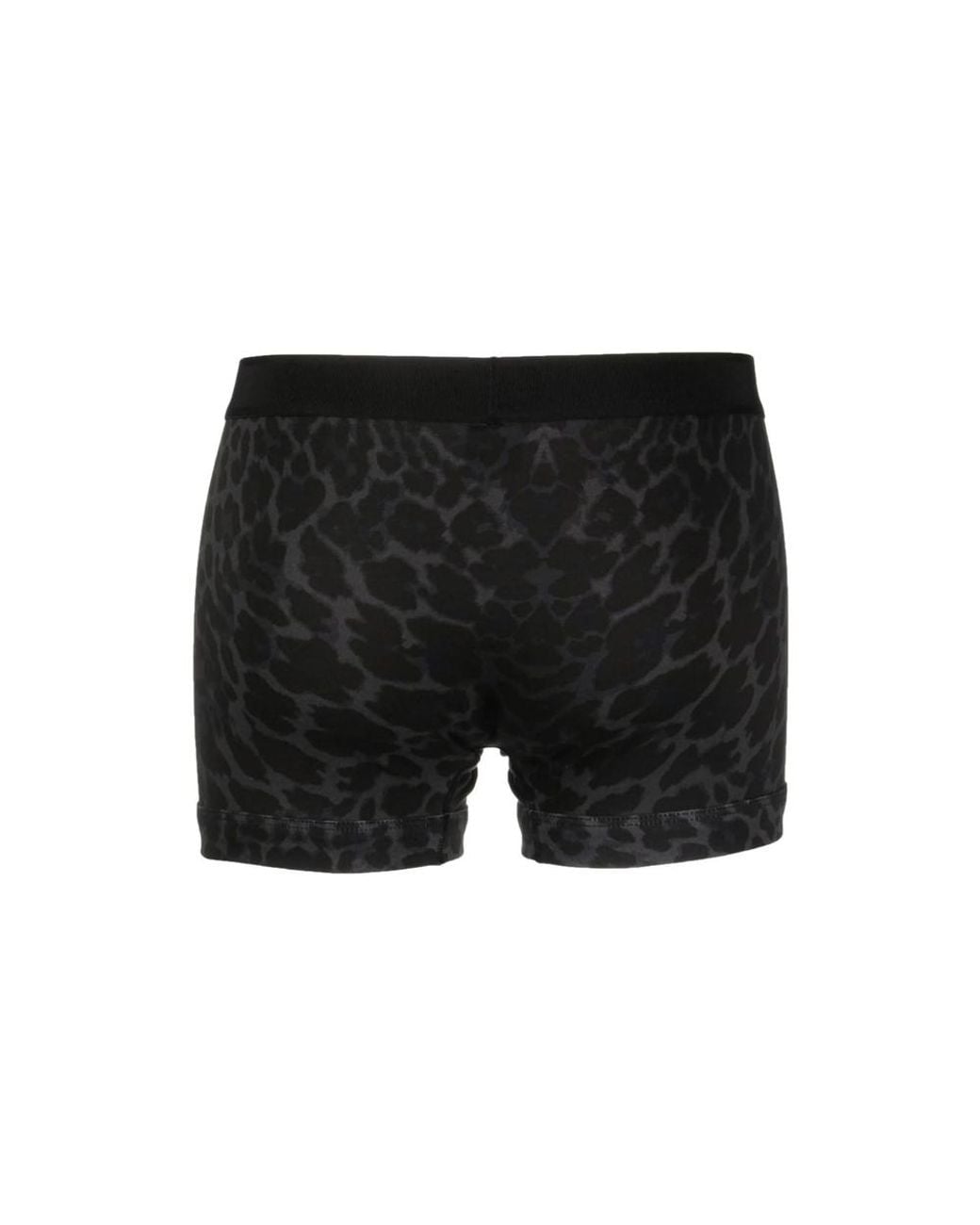 Tom Ford Black Leopard-Print Boxers With Logo Waistband for men