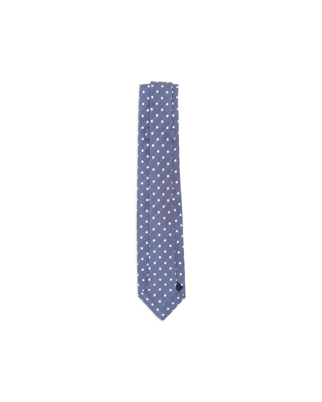 Barba Napoli Blue Polka-Dot Tie for men