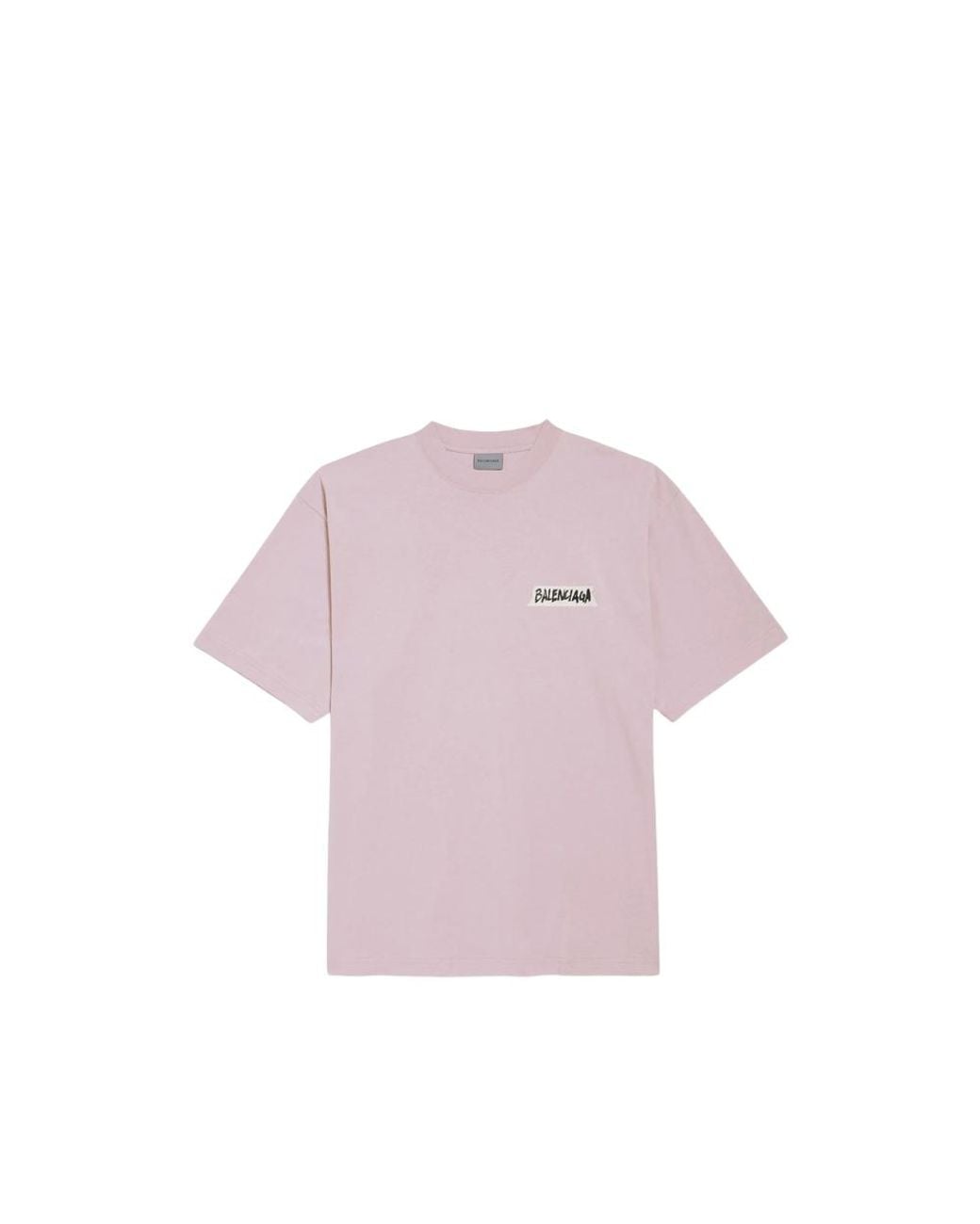 Balenciaga Purple Logo Crew Neck T-Shirt