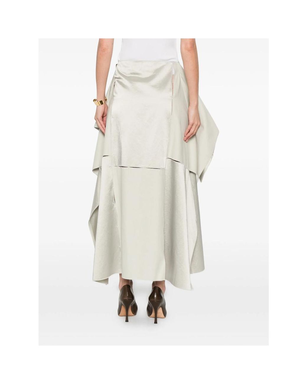 Niccolò Pasqualetti White Pannello Maxi Skirt
