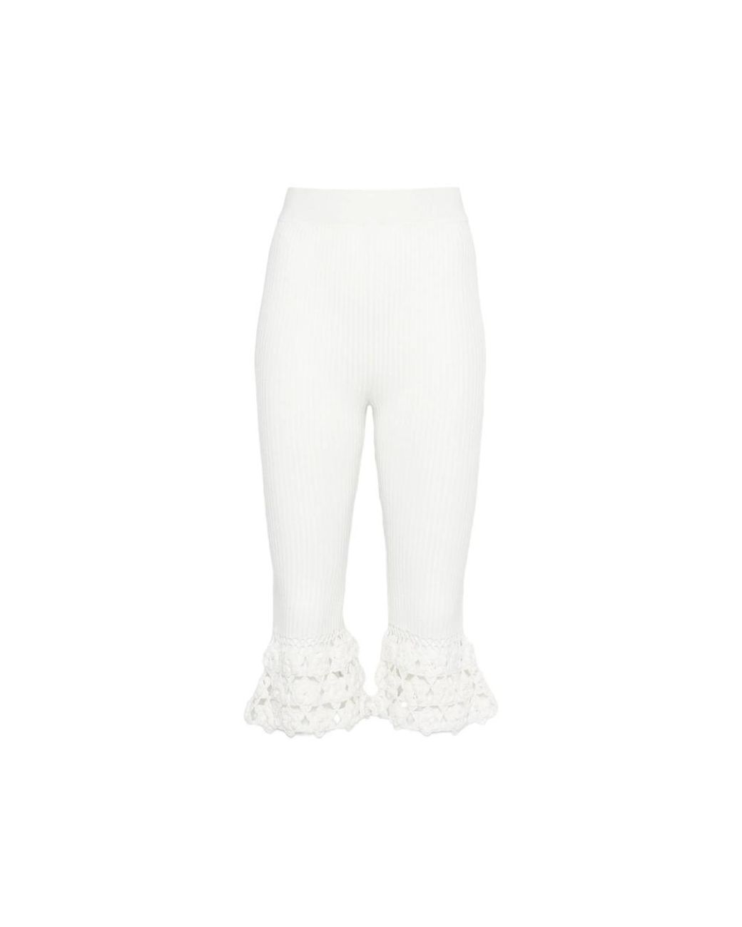 Ganni White Cropped Trousers