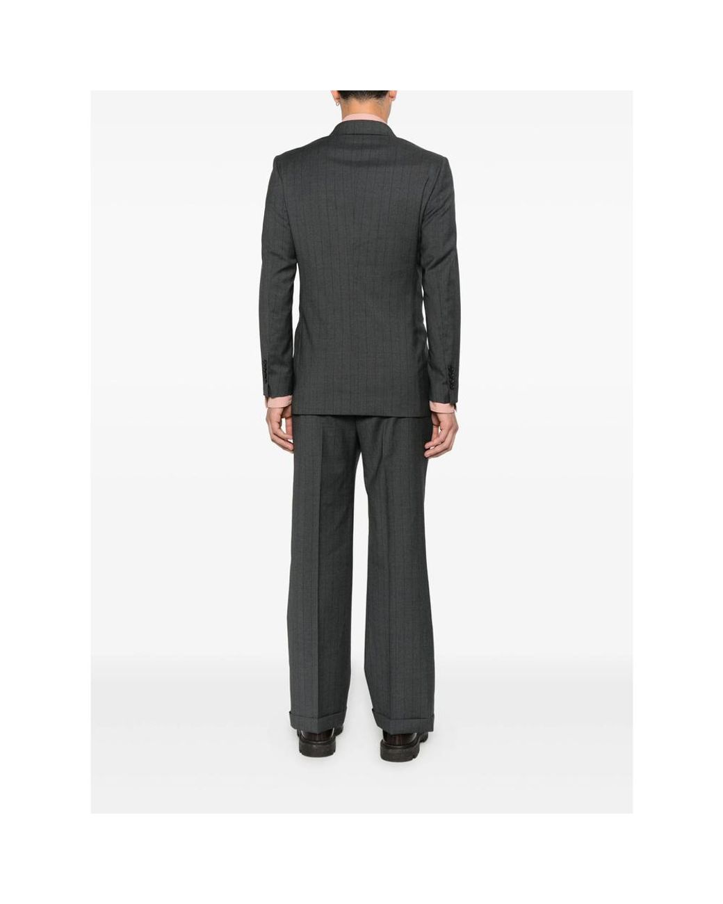 Reveres 1949 Gray Pinstripe Double-Breasted Suit for men