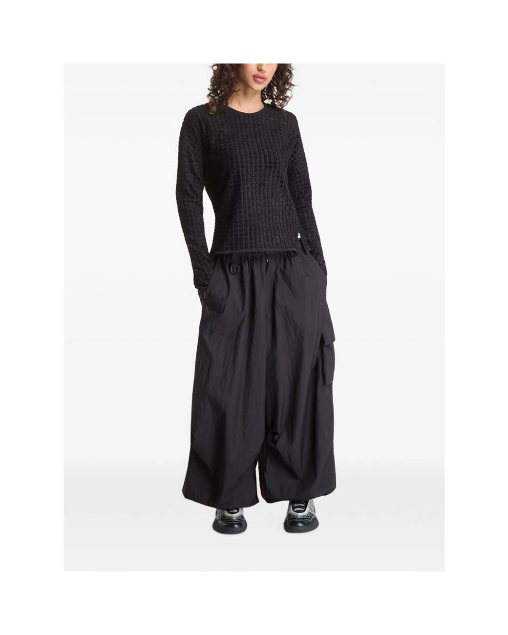 Y-3 Black Reversible Long-Sleeve T-Shirt