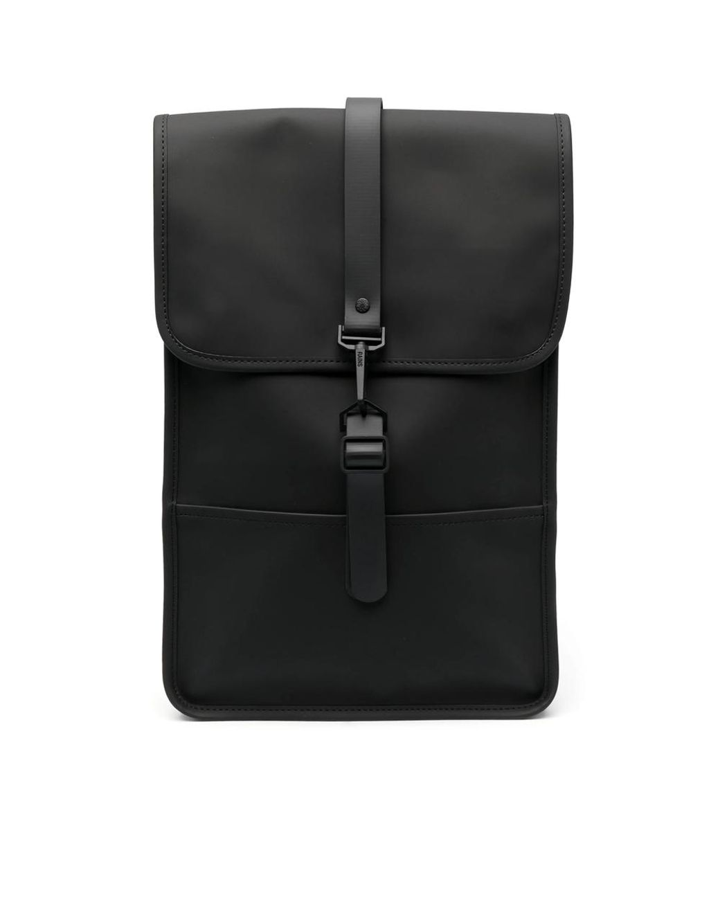 Rains Black Mini W3 Carabiner-Fastening Backpack