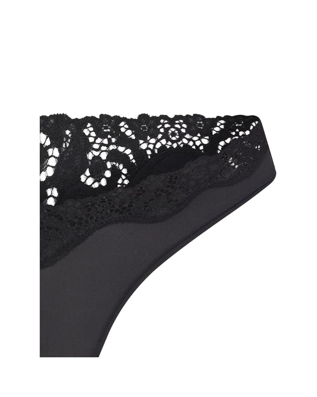 Skims Black Fits Everybody Lace Thong