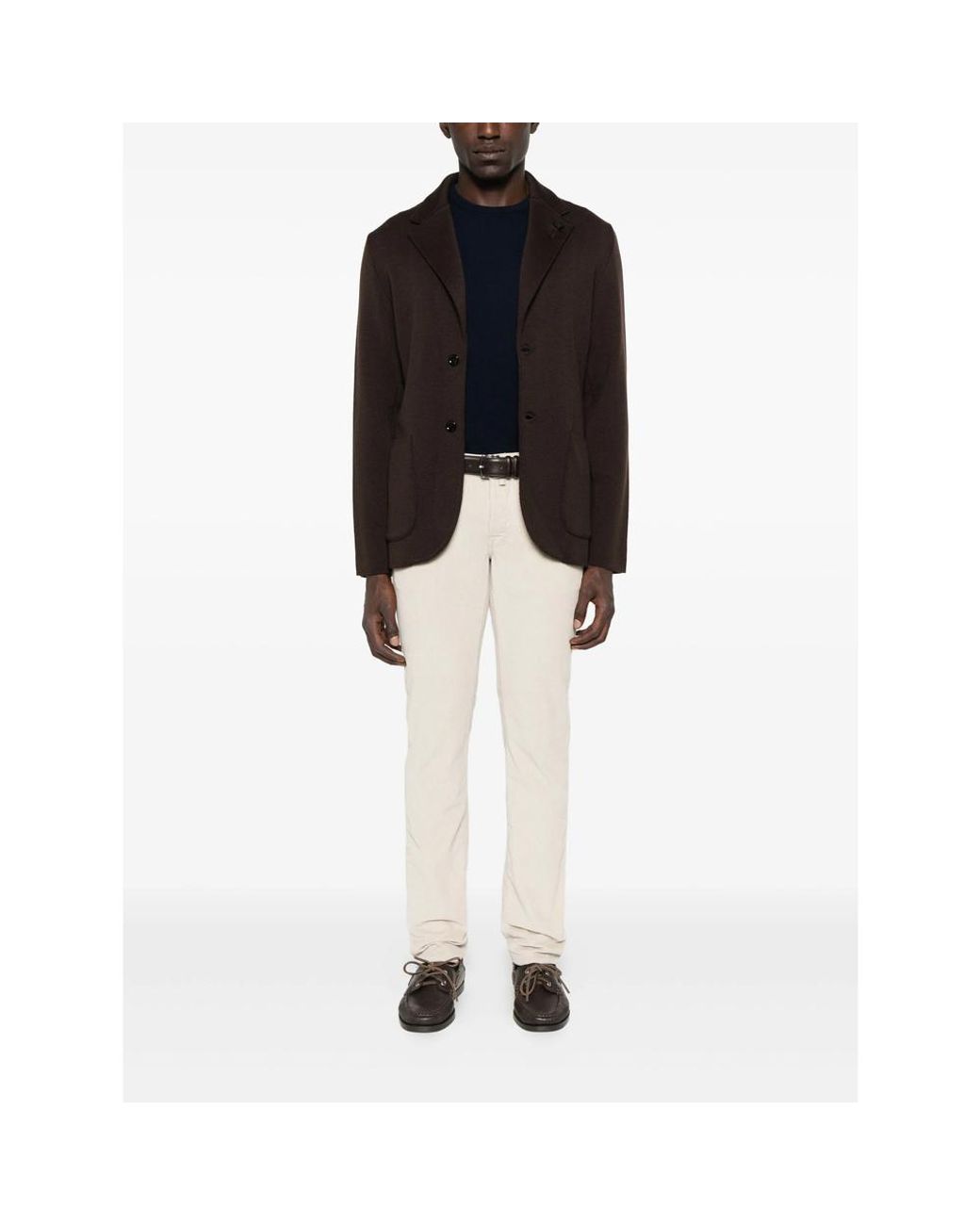 La Fileria Blue Crew-Neck Cashmere Sweater for men