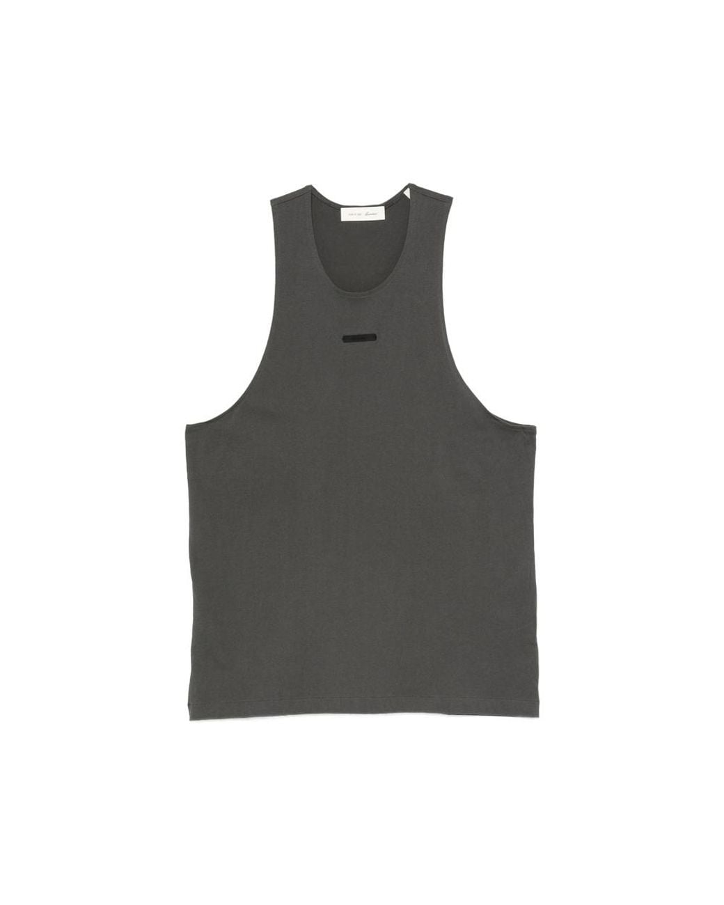Fear Of God Black Essentials Logo-Patch Tank Top for men