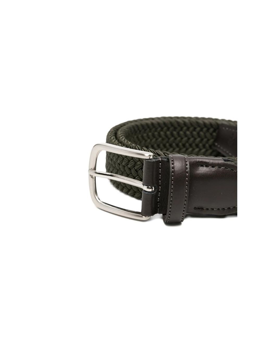 Eraldo Black Braided Woven Belt for men