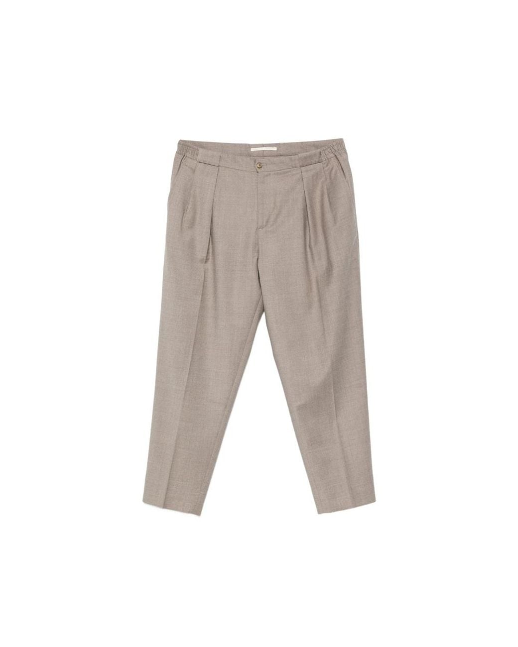 Briglia 1949 Gray Portobellos Pleated Trousers for men