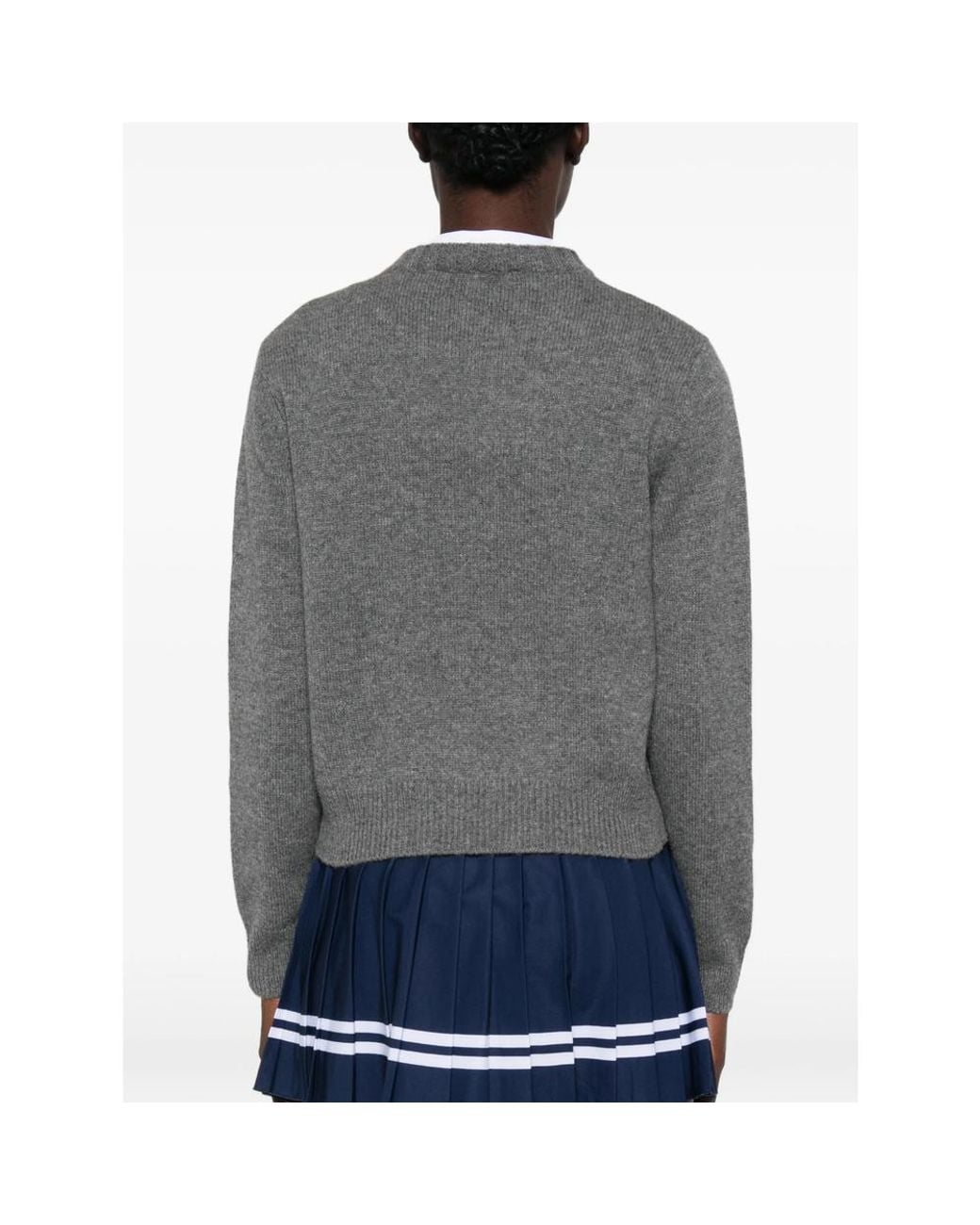 Sporty & Rich Gray Crystal-Embellished Sweater