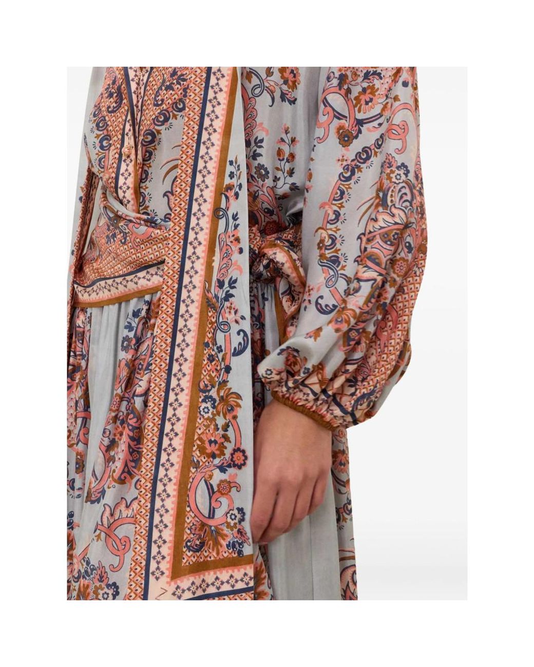 Zimmermann Pink Aster Tie-Neck Blouse
