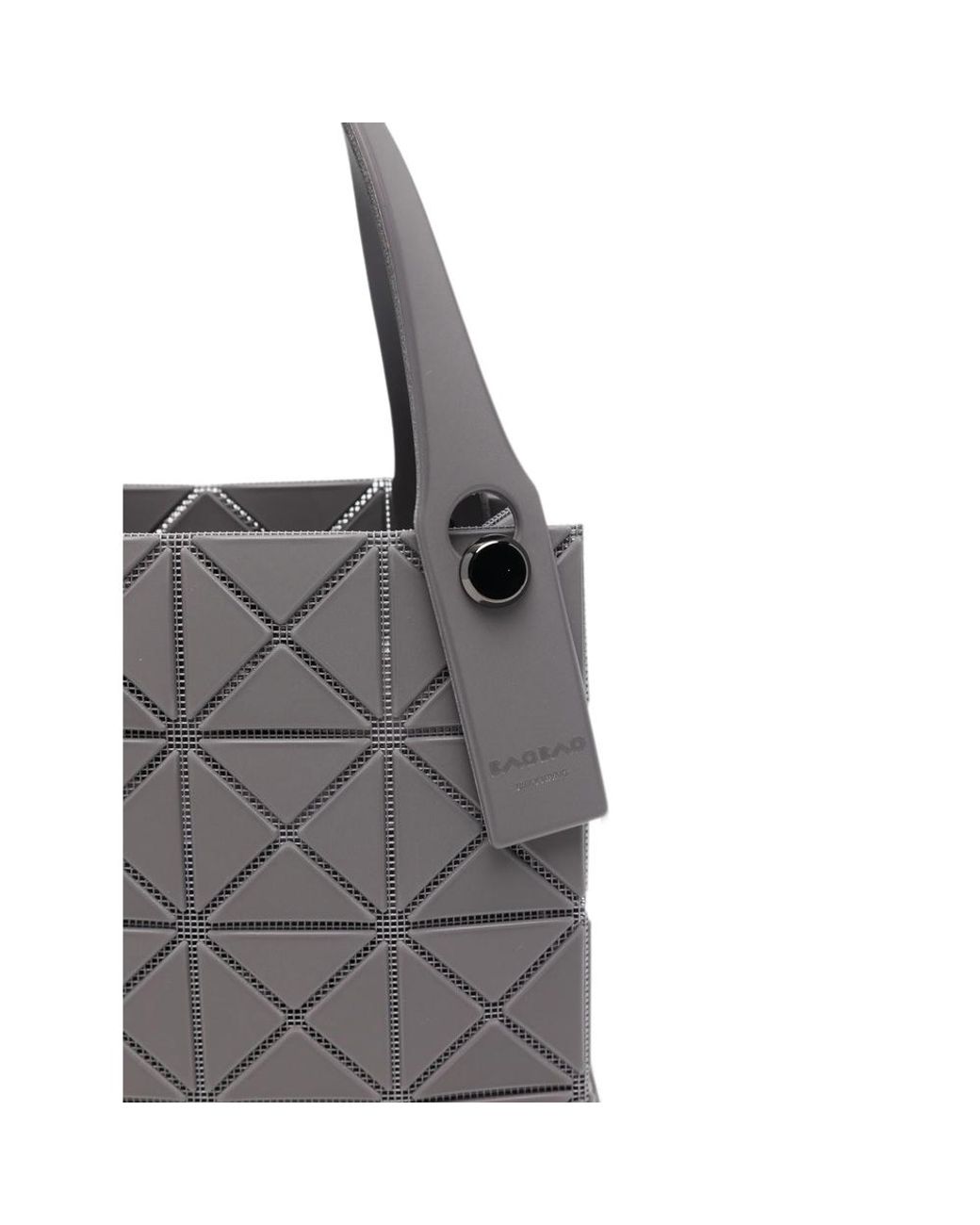 Issey Miyake Gray Lucent Geometric-Panel Tote Bag