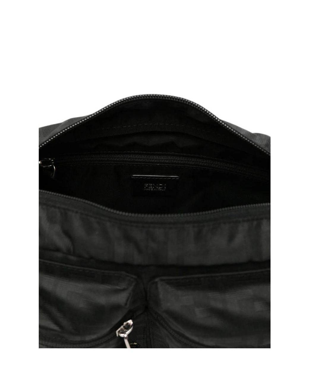 Fendi Black Camera Case Superlight Ff Zucca Fabric Bag for men