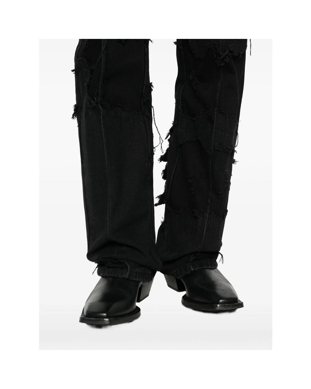 Who Decides War Black Ruin Distressed Jeans for men