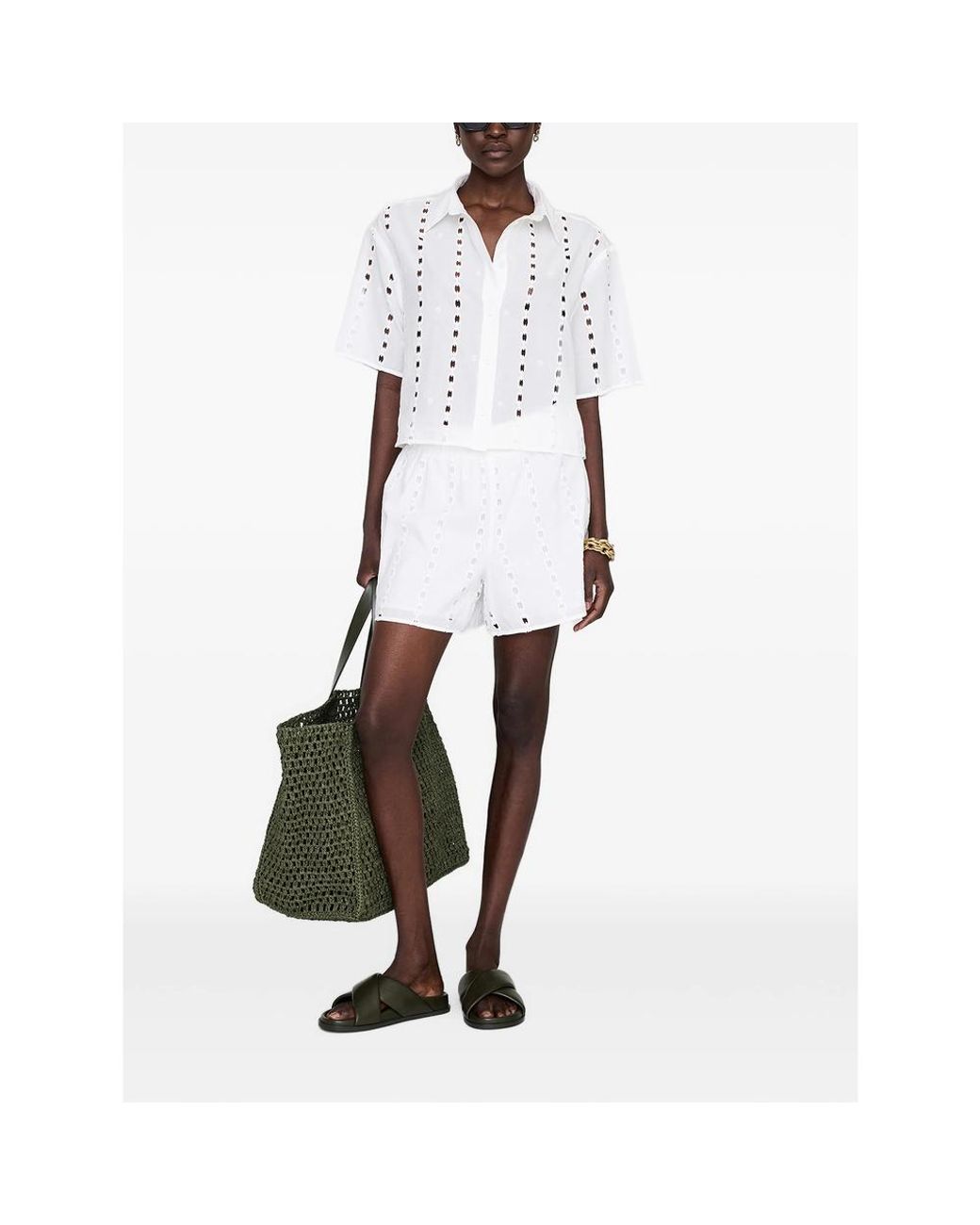 Anine Bing White Shorts