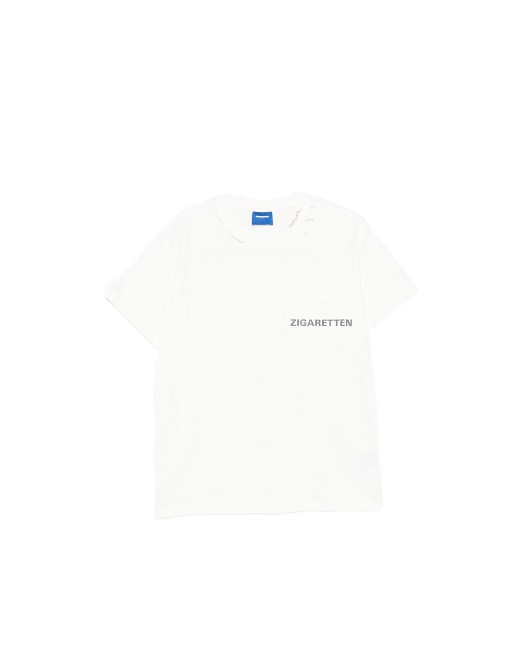 DAGGER White Distressed Pocket T-Shirt for men