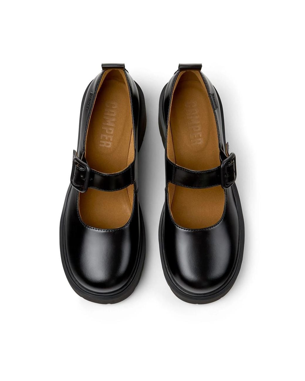 Camper Black Milah 50Mm Leather Loafers