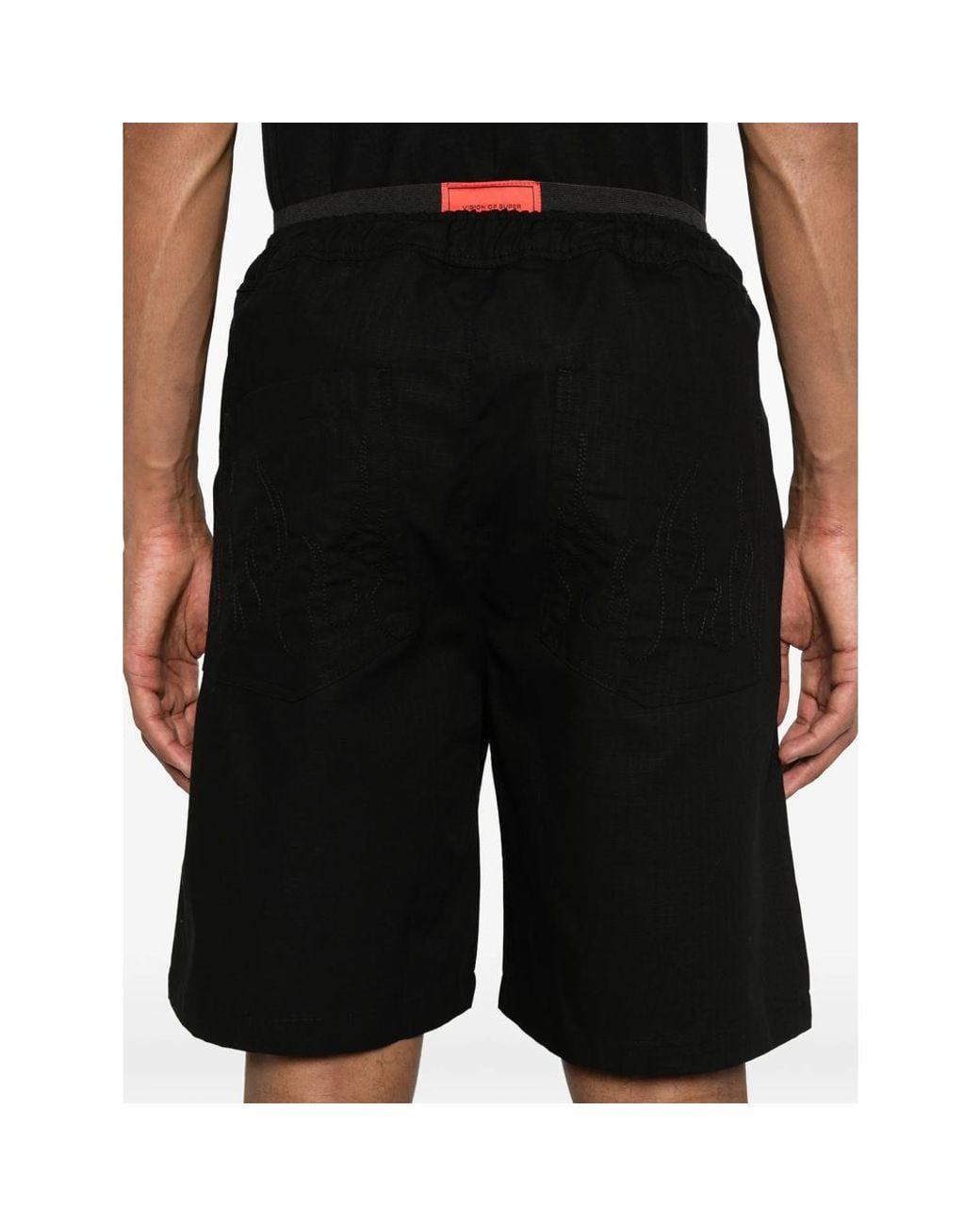 Vision Of Super Black Elasticated-Waistband Shorts for men