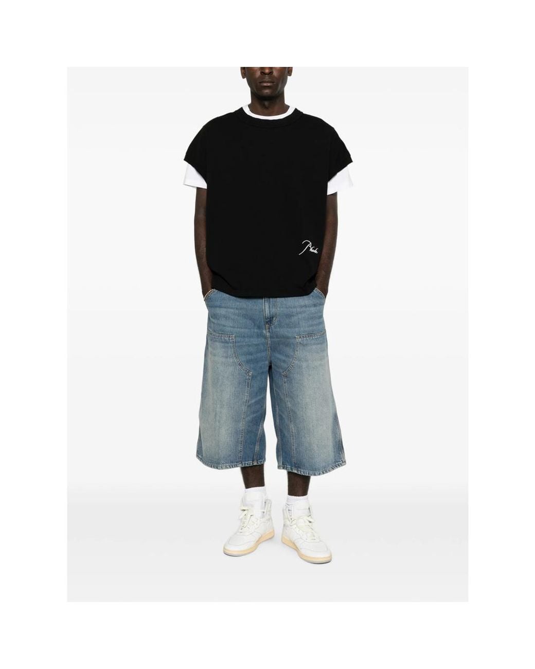 R H U D E © Black T-Shirts & Vests for men