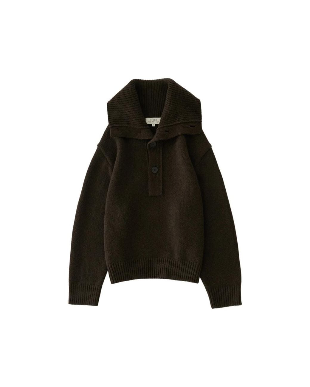 Studio Nicholson Black Orena Button-Up Sweater for men