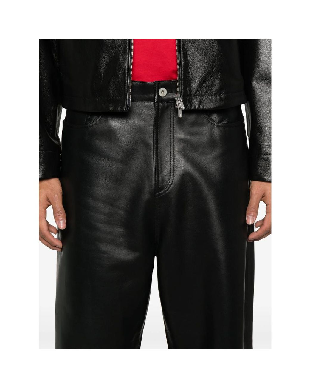 TONYWACK Black Wide-Leg Trousers for men