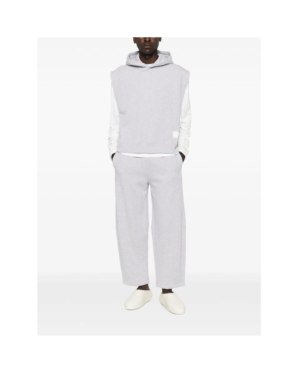 Woc White Salinas Elasticated Wide-Leg Track Pants for men