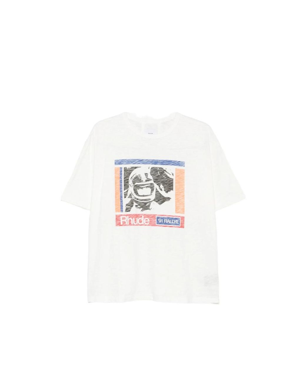 R H U D E © White Graphic-Print T-Shirt for men