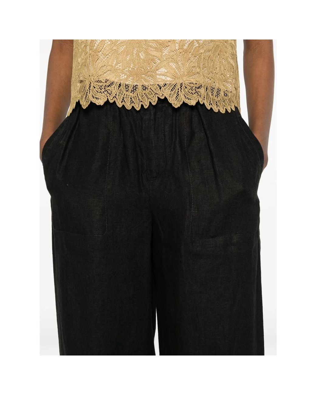 Vince Black Pleated Trousers