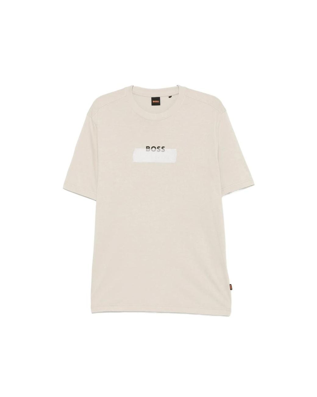 Boss Natural Cotton-Jersey T-Shirt With Logo Artwork for men