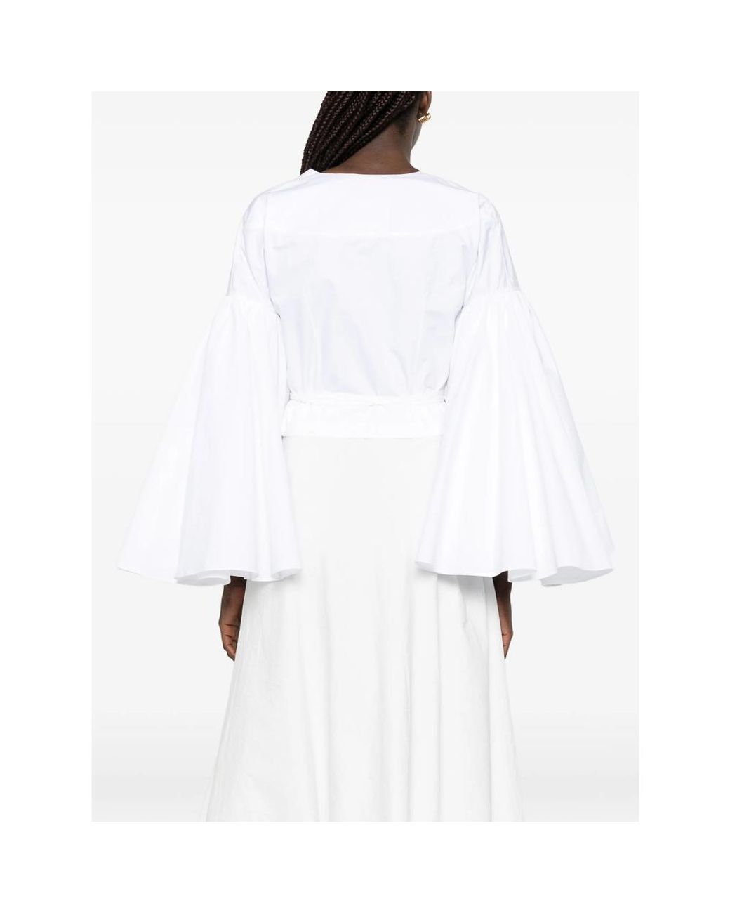 Jacquemus White Wrap Top Cotton
