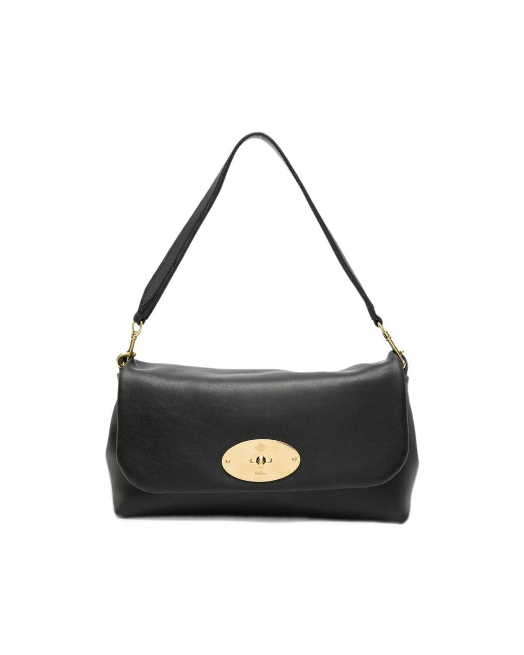 Mulberry Black Postman's Lock Leather Shoulder Bag