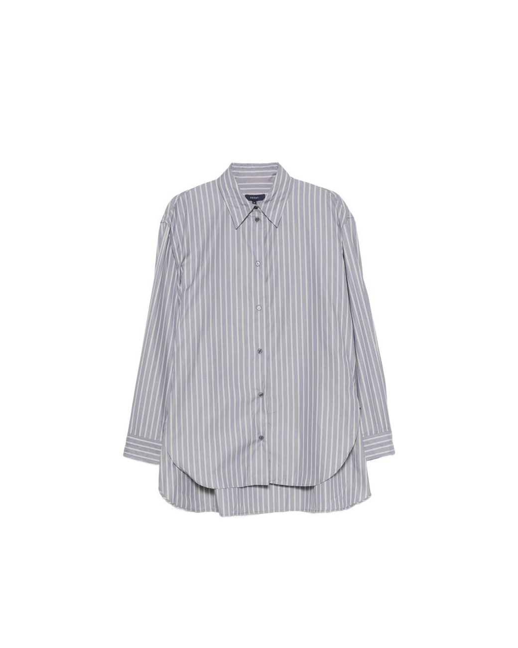 Soeur Gray Vertical-Stripe Long-Sleeve Shirt