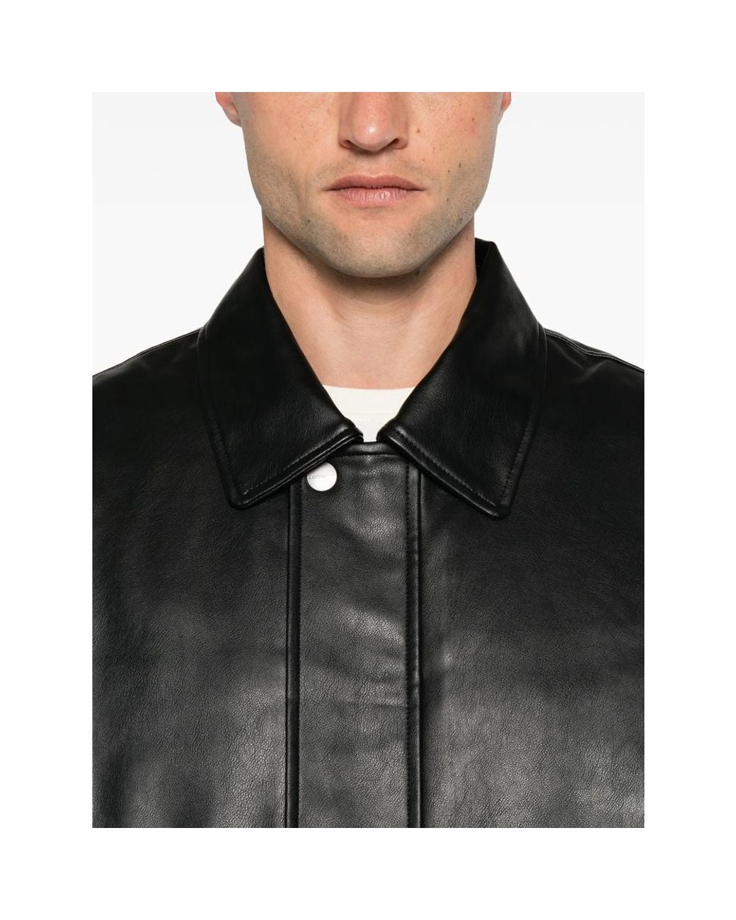 Carhartt Black Arizona Patch-Pocket Faux-Leather Jacket for men