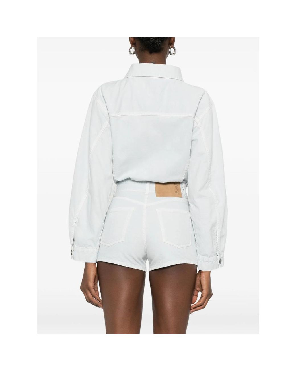 Haikure White Button-Fastening Playsuit