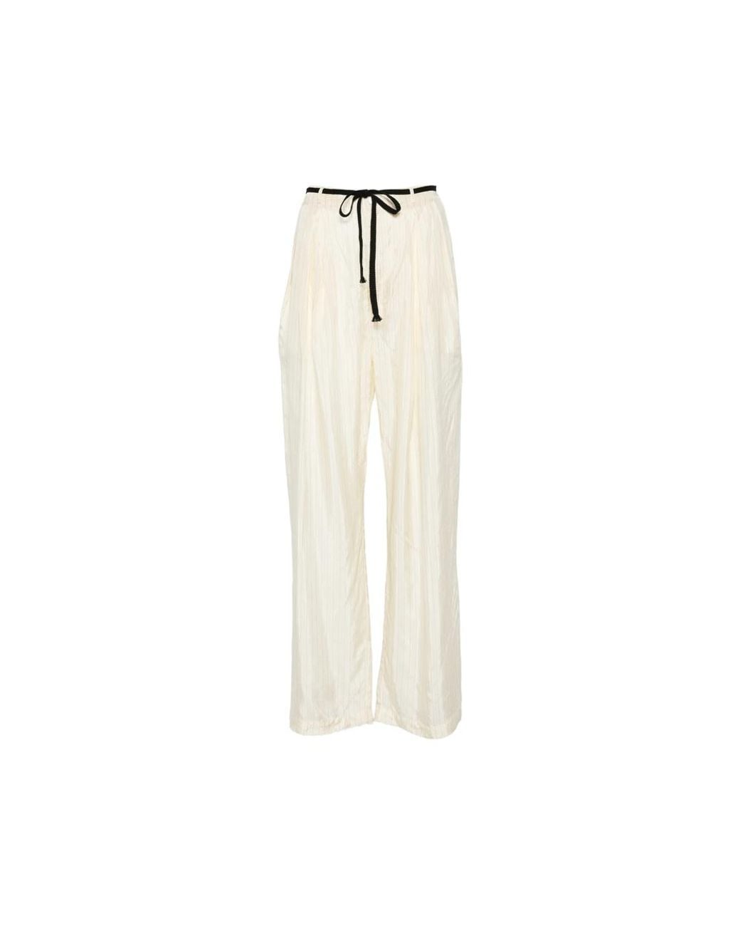 Barena White Pestrin Sbrissa Striped Tie-Waist Trousers