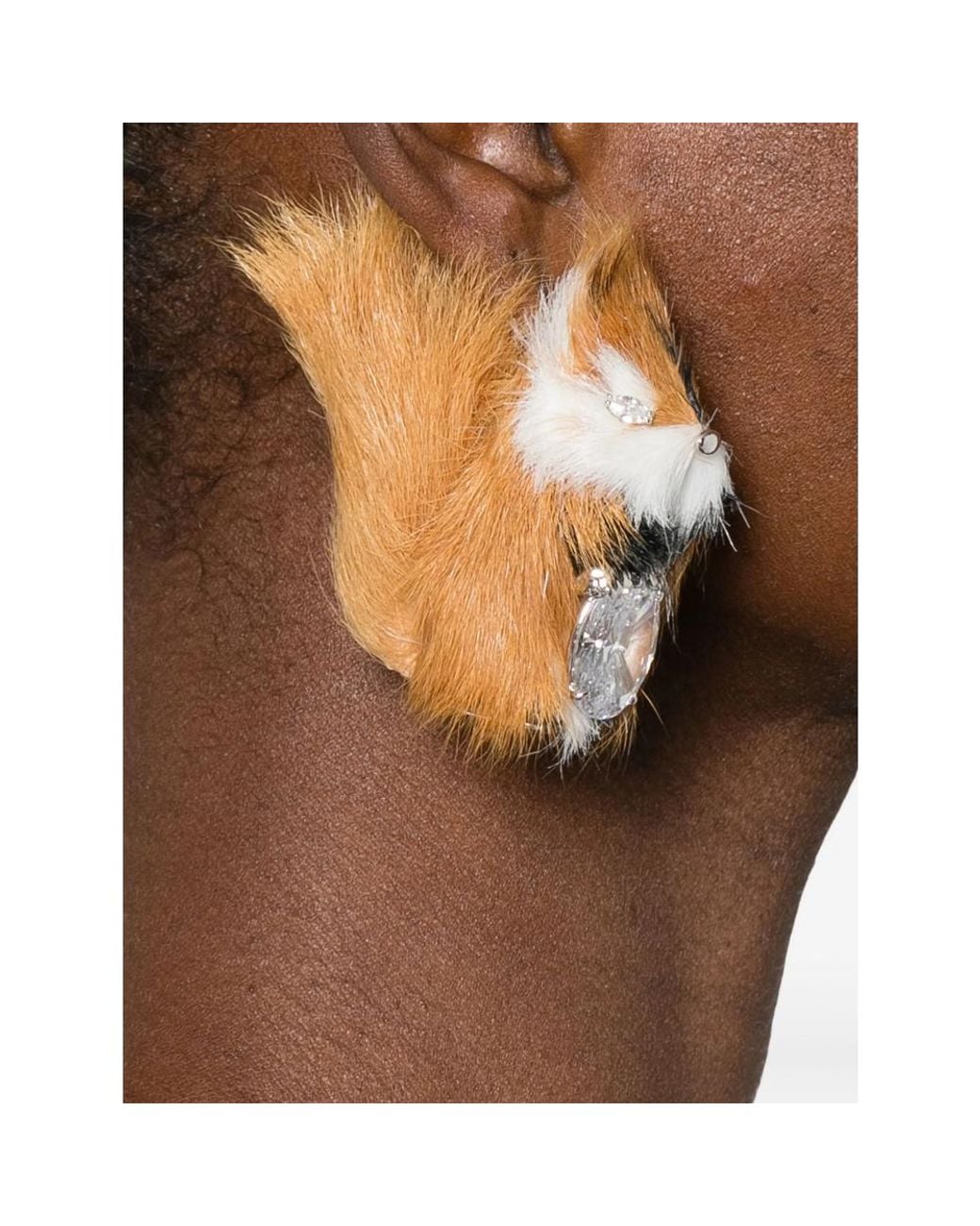 YVMIN Multicolor Fox Crystal-Embellished Earrings