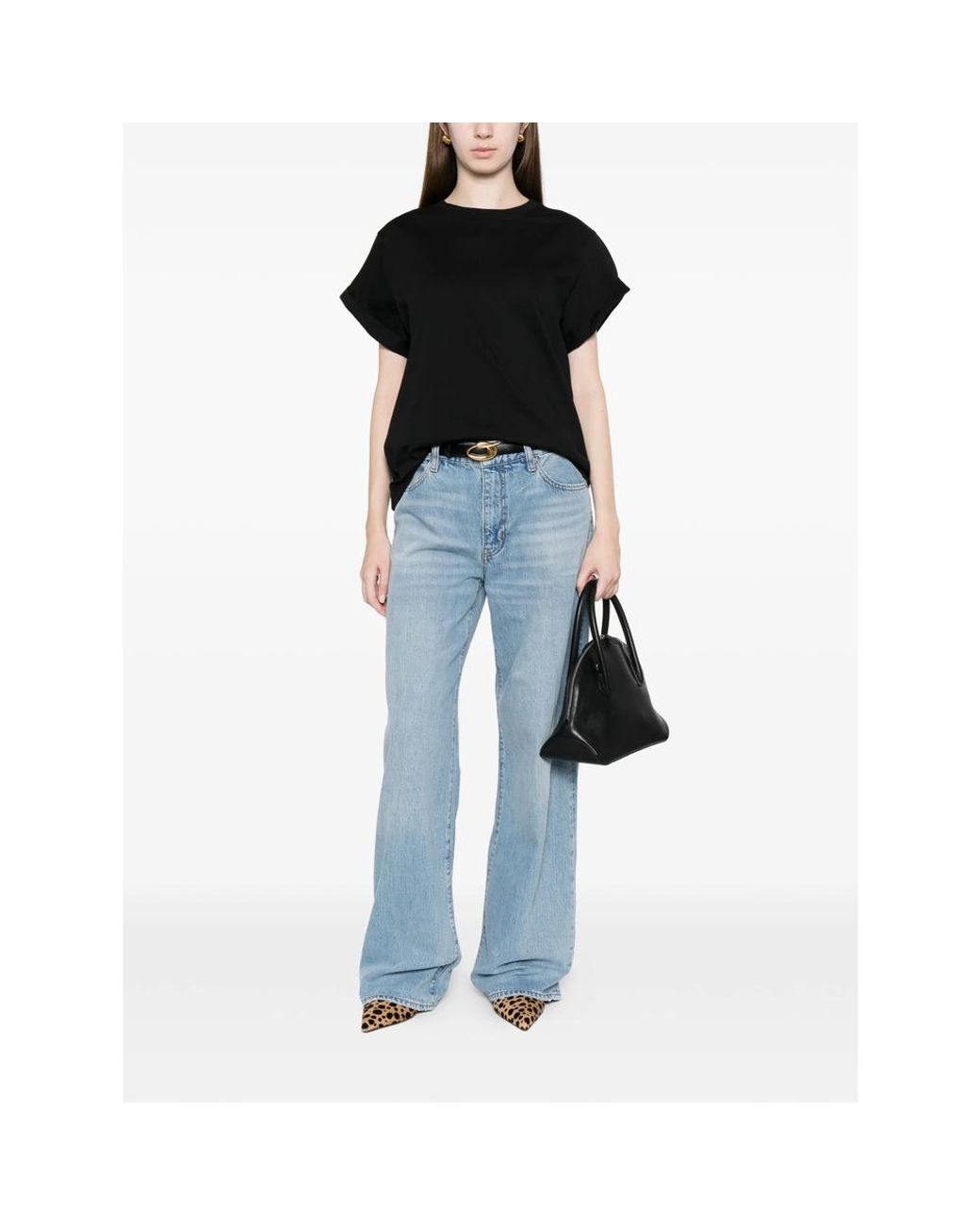 FRAME Blue Off Duty Stroll Denim Straight Jeans