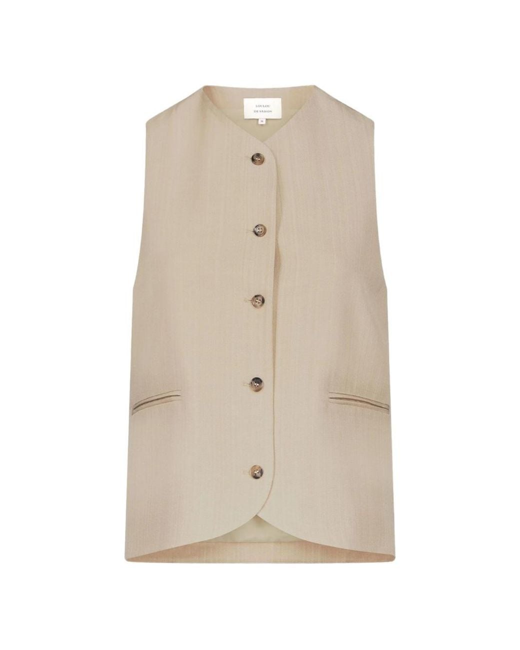 Loulou de Saison Natural Paco Buttoned Waistcoat