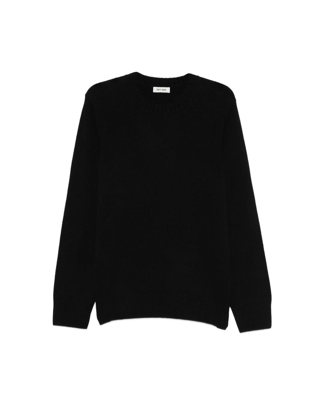 Soft Goat Black Crewneck Sweater for men