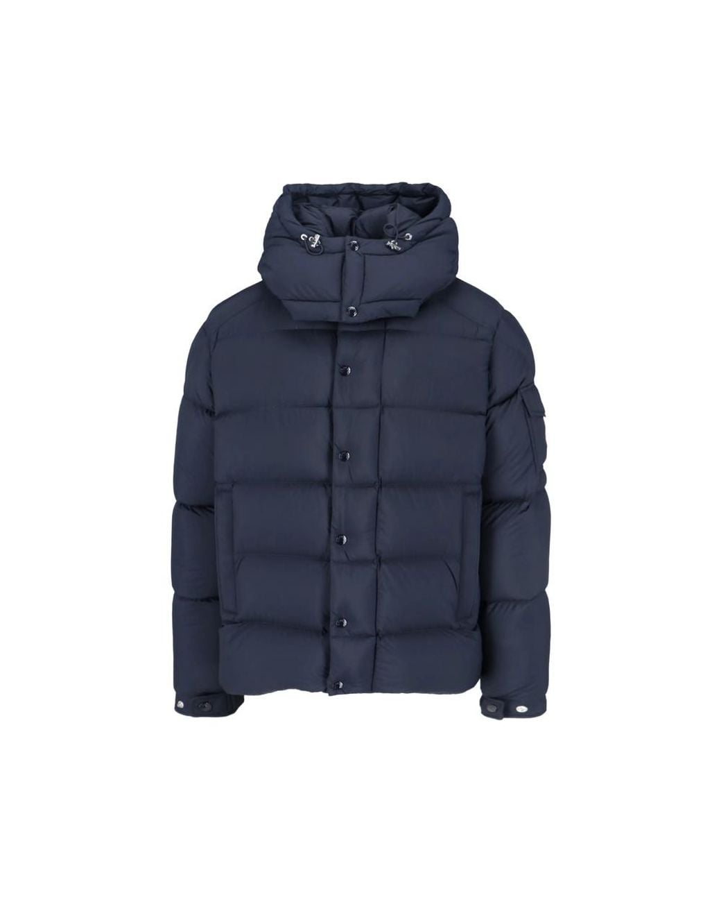 Moncler Blue Maya Quilted Hooded Jacket for men