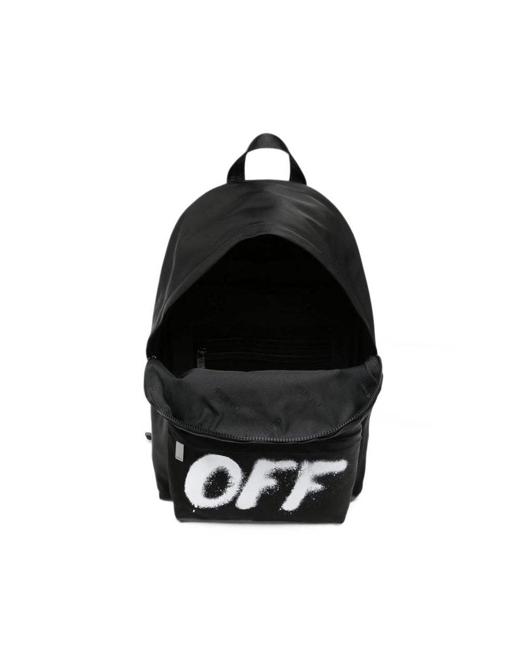 Off-White c/o Virgil Abloh Black Off- Diag Spray Logo-Print Backpack for men