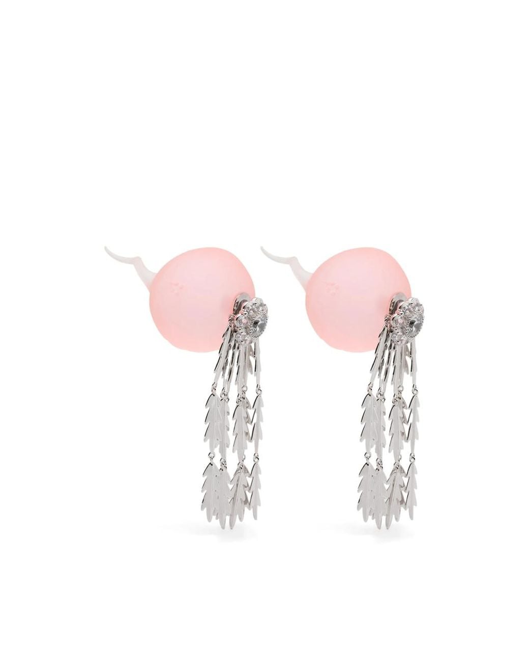 YVMIN Pink Floral Drop Earrings