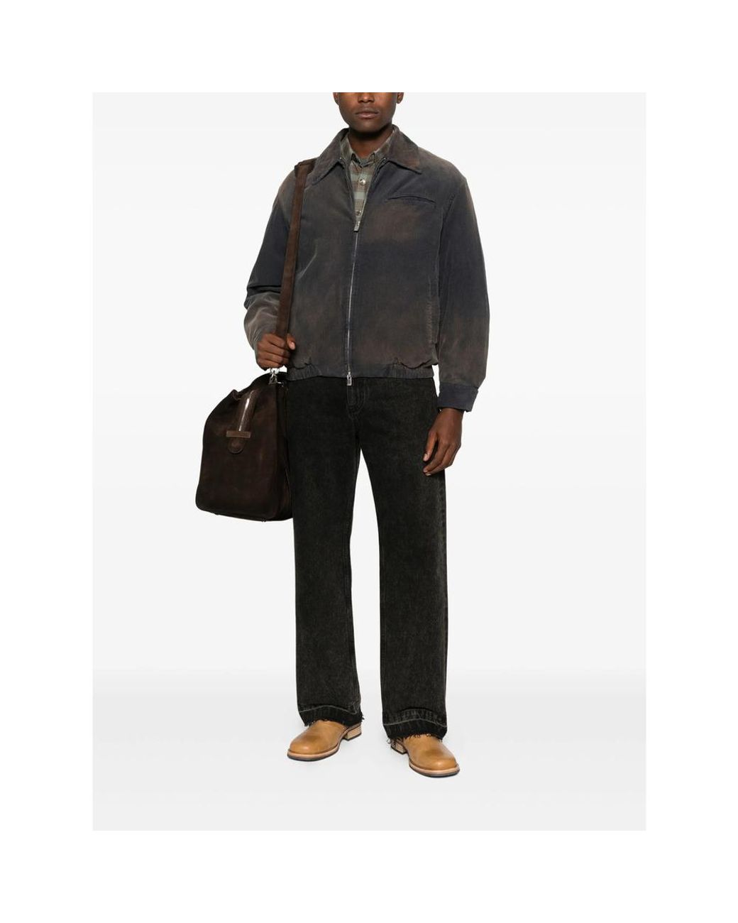 TONYWACK Black Straight-Leg Jeans for men
