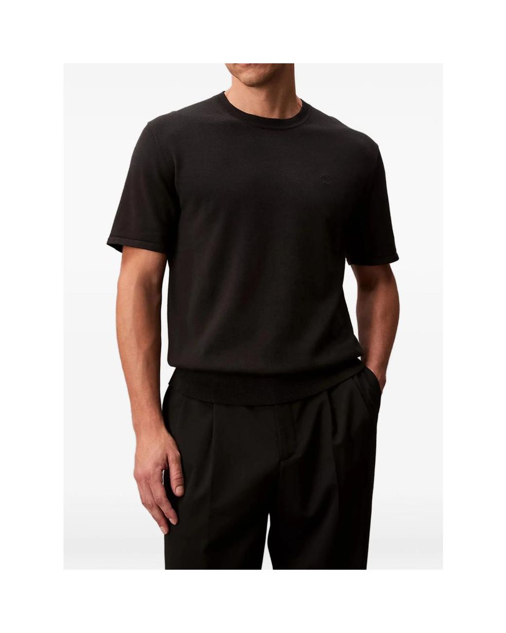 Calvin Klein Black T-Shirt Crew Neck for men