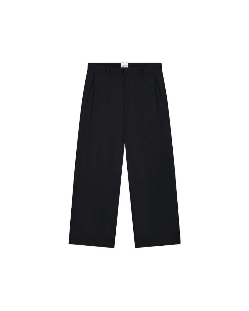 Arte' Black Gallery Pleated Wool Trousers for men