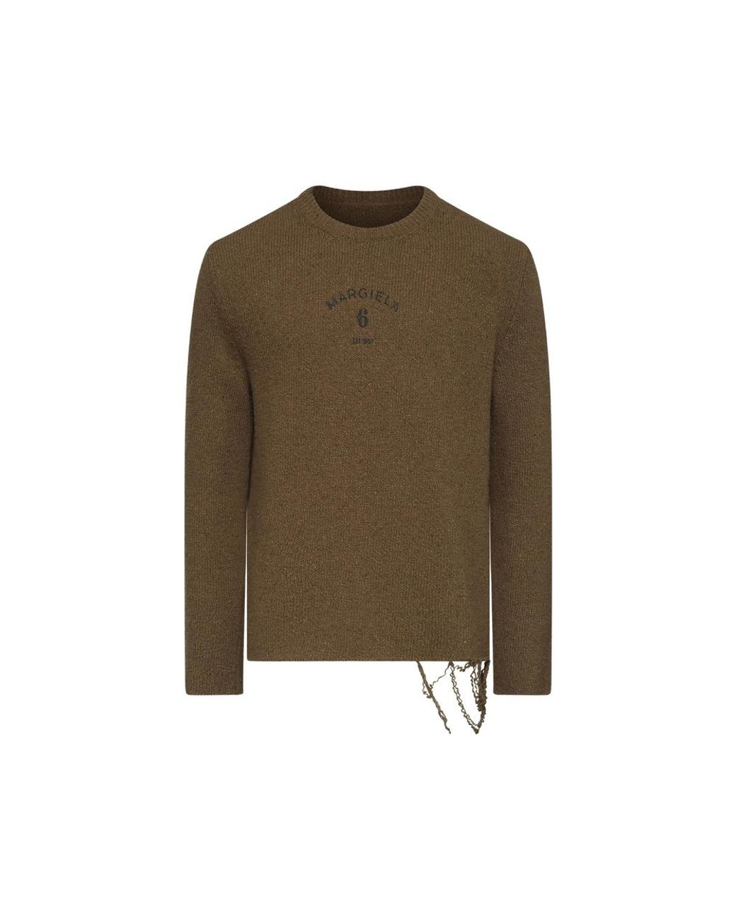 MM6 by Maison Margiela Green Wool-Blend Jumper for men