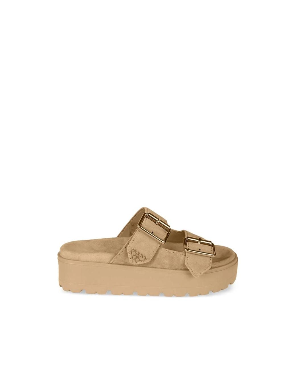 Prada Natural Suede Leather Sandals